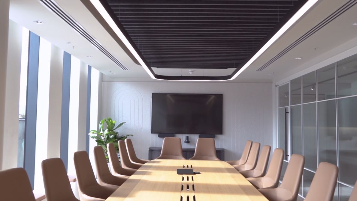 meeting room fit out by crm with audio and visuals